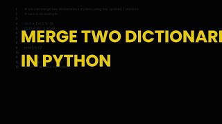 Merge two dictionaries in python