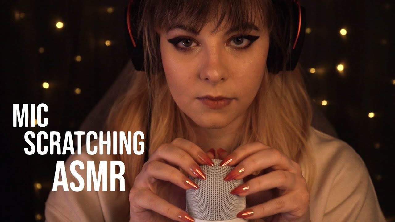 ASMR | slow blue yeti scratching & mic blowing - white noise, no ...