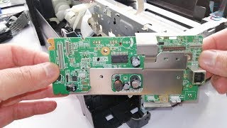 Extraer y colocar tarjeta lógica en 🖨️ Epson L380, L210, L220, L350, L355,  L356 - YouTube