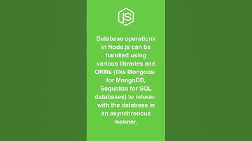 Database Operations in Node.js