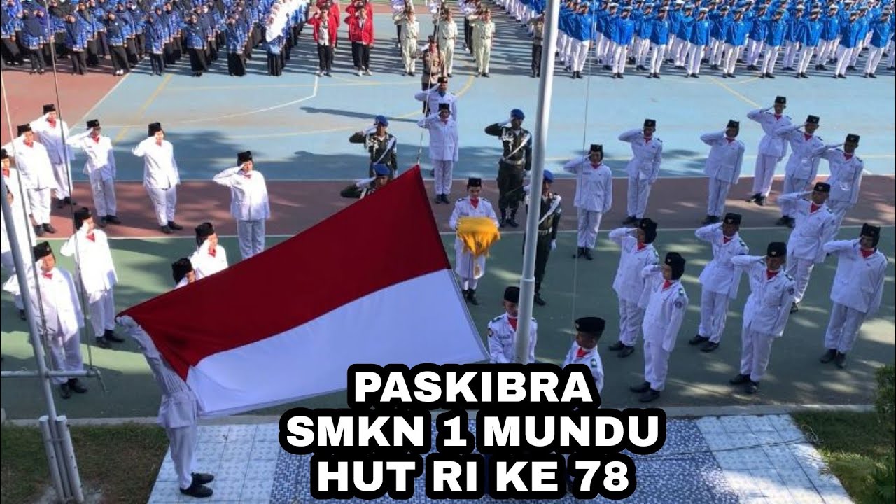 PASKIBRA  SMKN 1 Mundu saat Upacara HUT RI 78, 17 Agustus 2023