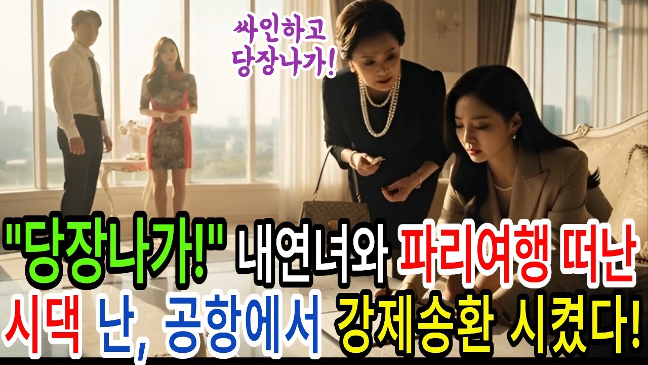 이혼서류에 싸인하고 당장나가, 쫓아낸 며느리는 CIA요원이었고 내연녀와 파리여행 떠난 시댁은 입국거부당하고 서울로 강제송환 됐다