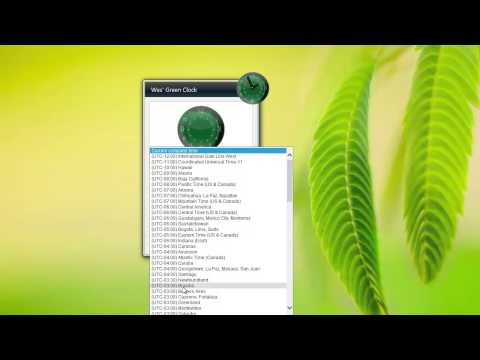 Adorable Green Clock Windows 7 Desktop Widget