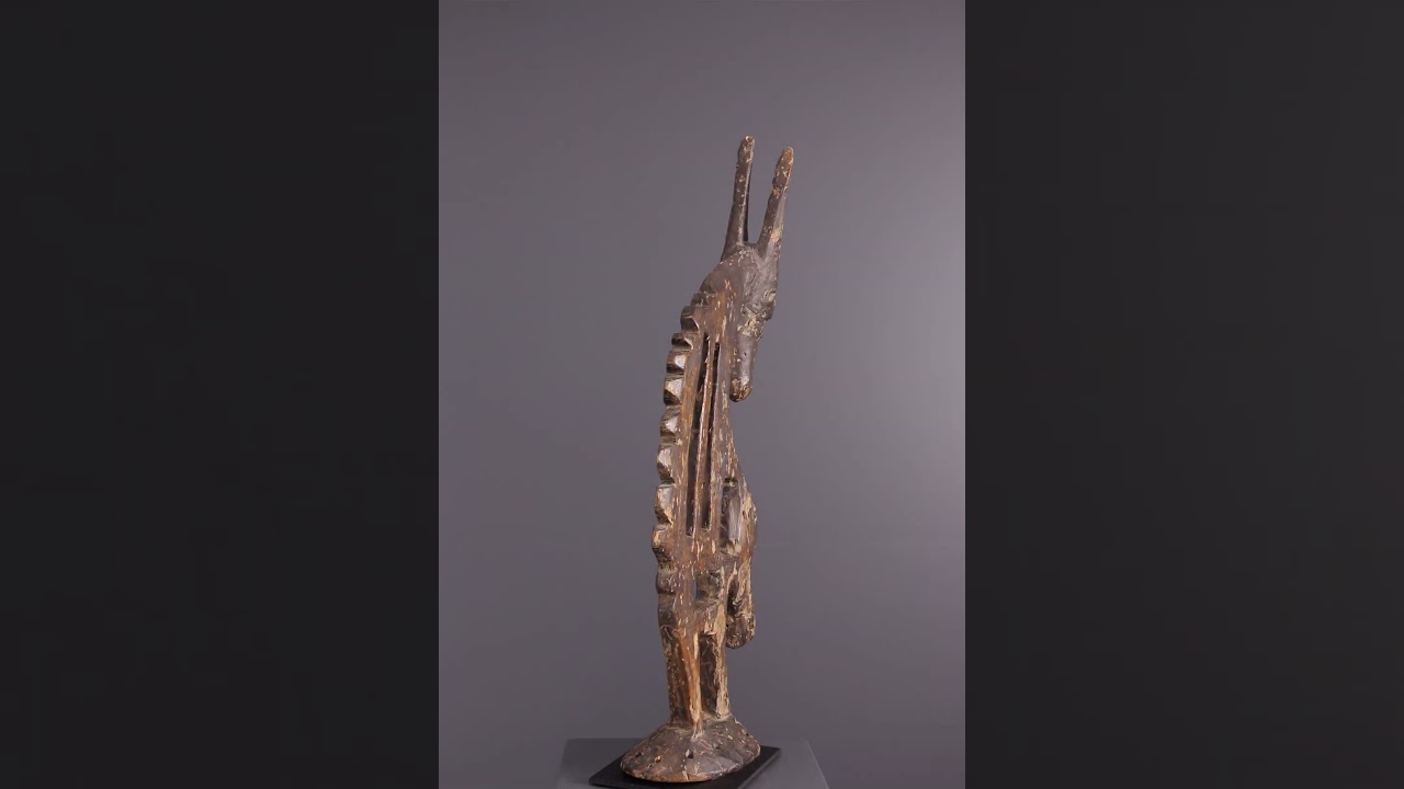 Cimier Tiwara Mâle Mali Bambara Antilope Ti-wara Fin X