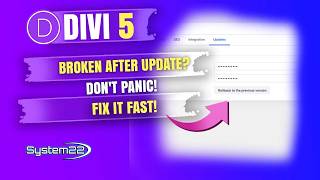 Divi 5 Not Working After an Update Here's the Easy Fix!