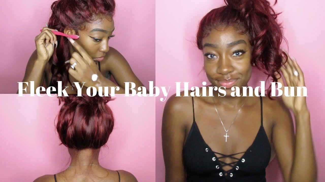 How To Get Fleeky Baby Hairs Messy Ponytail Bun No 360