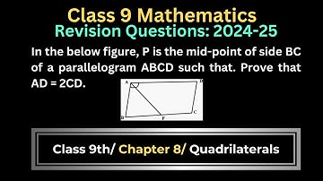 In the below figure, P is the mid-point of side BC of a parallelogram ABCD such that ∠BAP=∠DAP.
