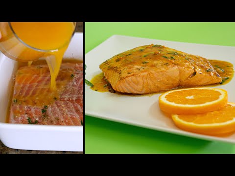 How to Cook SALMON with Orange Sauce and Aromatic Herbs - EASY RECIPE