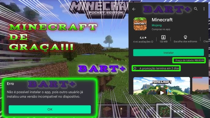 Minecraft aparece de graça no Android temporariamente