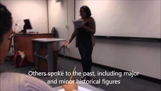 Dr. Farrar's Humanities 101, Fall 2014, Class Presentations at NAU