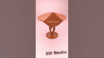 wood Table Transforms from Round to Square | Sleek Convertible Furniture Design