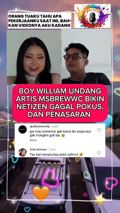 heboh boy william undang artis msbrewwwc tuai pro kontra #viral #artist #shorts