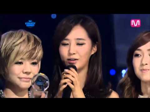 Mcountdown 263회 소녀시대 1위 수상소감