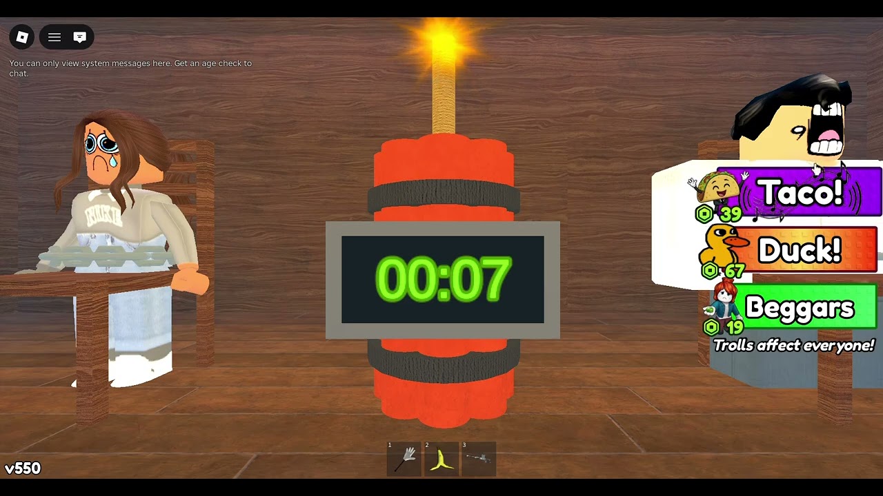 PLAYING ROBLOX WOULD YOU RATHER