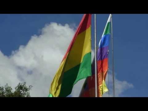 timediver® Bolivien Wehende Nationalflagge und Wiphala