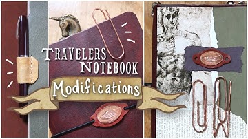 3 Simple DIY Travelers Notebook Modifications/ Hacks - DIY File Folder TN Dashboard with Pen Loop