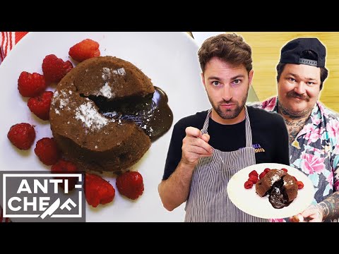 Chocolate lava cake, from the video