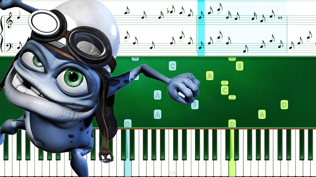 Песня лягушонка крейзи слушать. Crazy Frog. Crazy Frog на фортепиано. Лягушонок Froggy Crazy. Сумасшедшая лягушка Axel f.