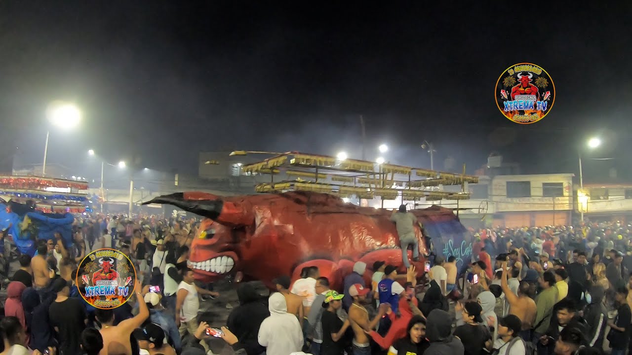 Quema de 2 Toros Monumentales del Club CAFÉ F.C. de Zapotitlán Tláhuac 08 - febrero - 2026