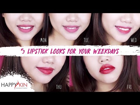 Video 5 Cách Đánh Son Đẹp Cho Cả Tuần Tươi Tắn | Happy Skin - youtube