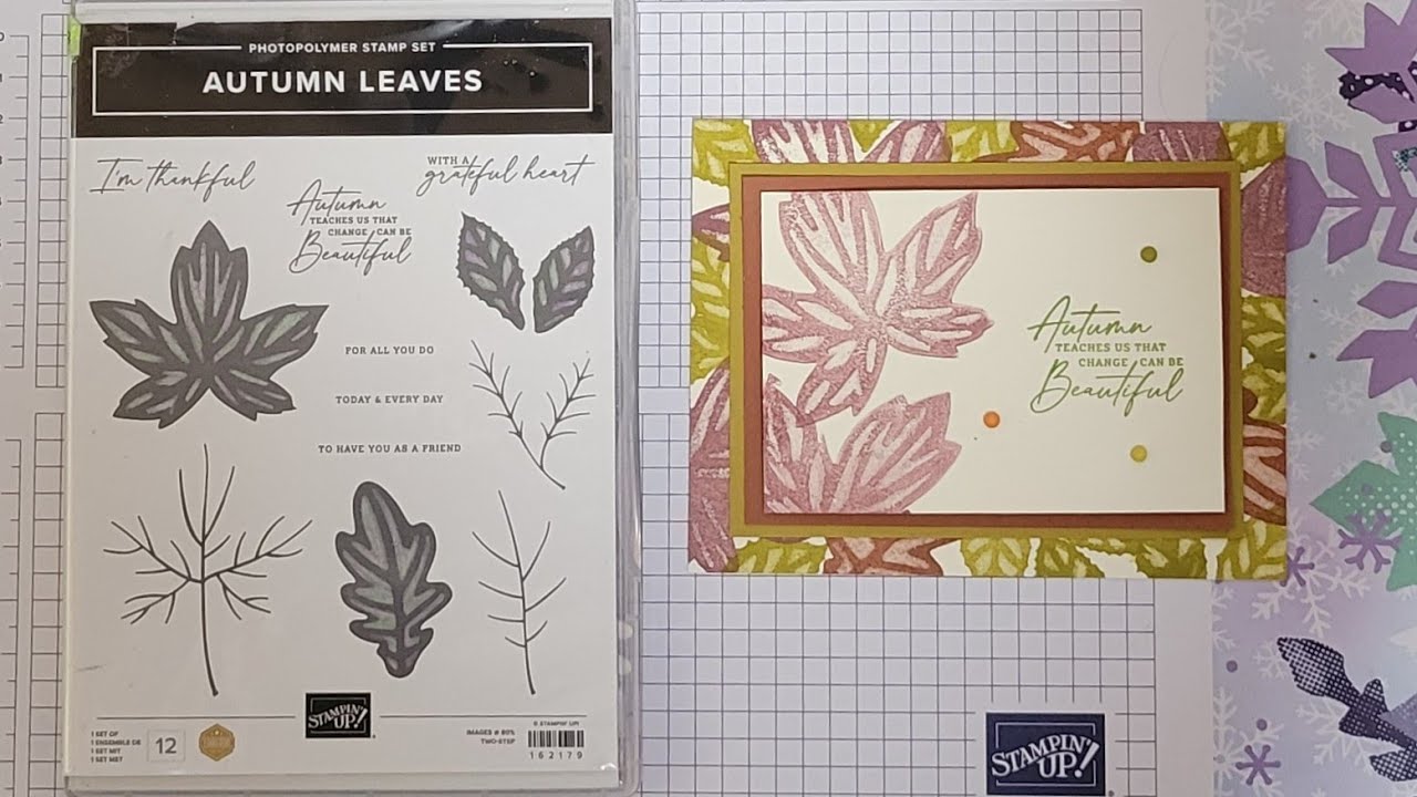 Quick fall card using Autumn Leaves