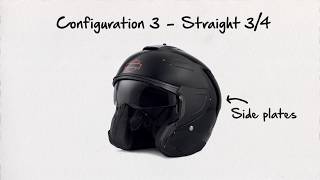 Pivot Interchangeable Sun Shield H27 3/4 Helmet