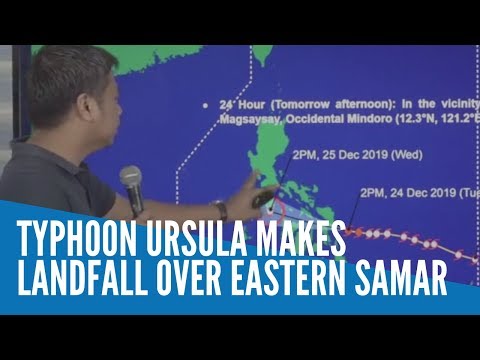 Typhoon Ursula makes landfall over Eastern Samar