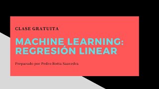 Curso completo de Machine learning aplicado con python : Regresión lineal - Motivación