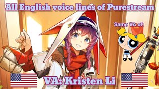 [Arknights] Purestreams EN voice lines