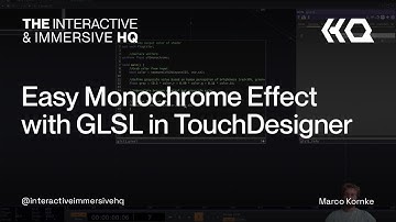 Easy Monochrome Effect with GLSL in TouchDesigner - TouchDesigner Tutorial 183