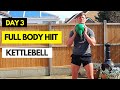 DAY 3/20 - 18 min FULL BODY KETTLEBELL HIIT WORKOUT // Single Kettlebell Workout PLAN 02