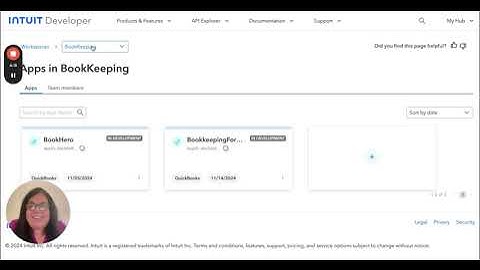 Inside the Intuit Developer Portal - App Dashboard