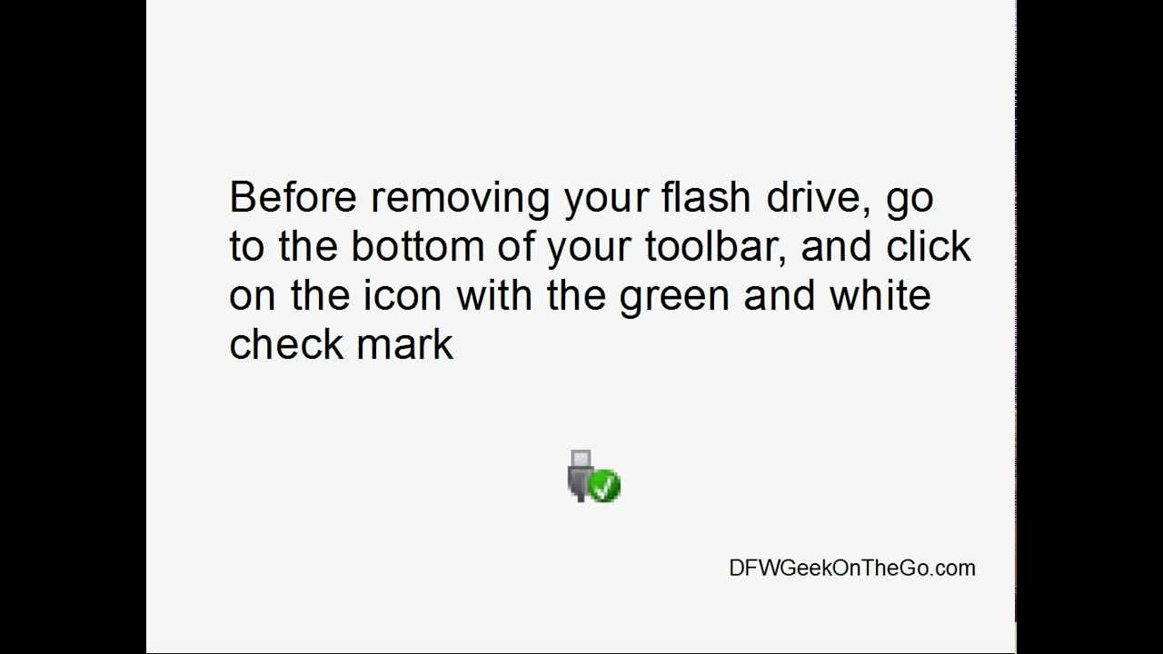 How To Properly Unplug a USB Flash Drive - YouTube