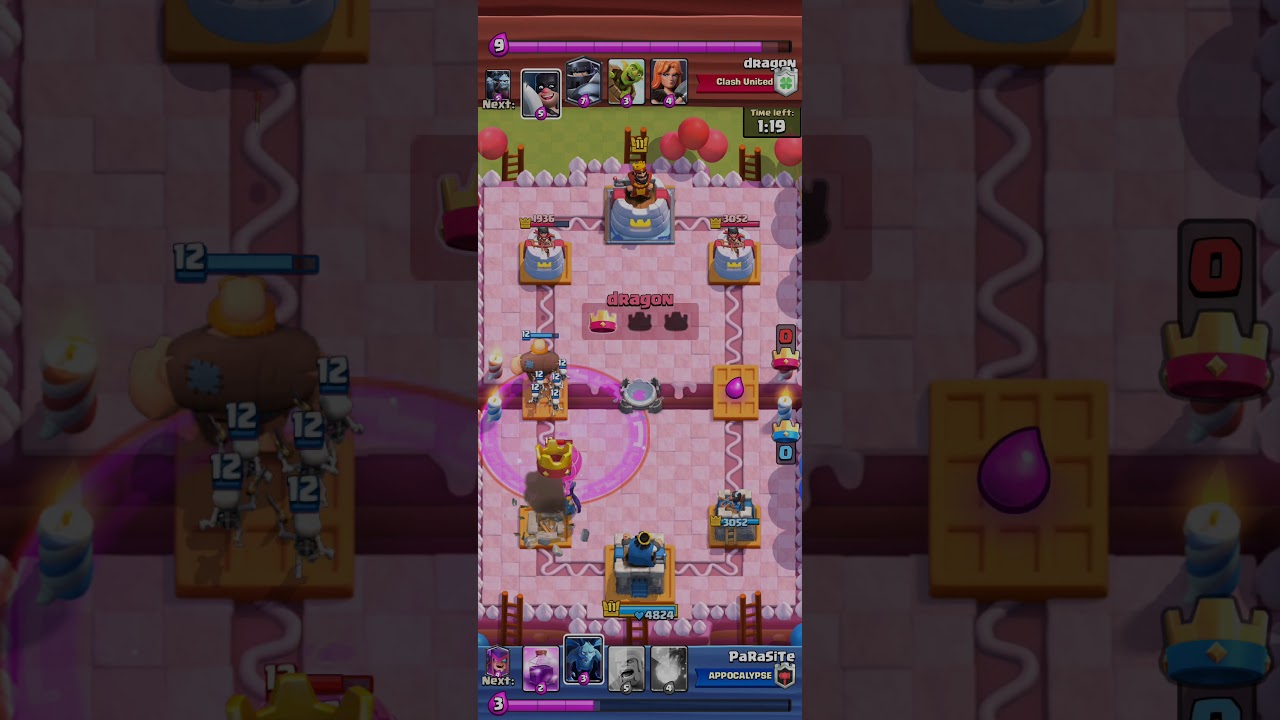 Clash Royal Gameplay | Giant + double witch deck | Elixir Capture