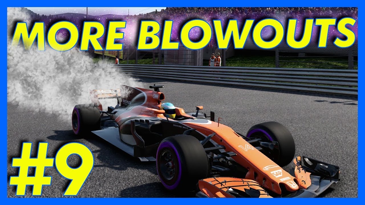 F1 2017 Career Mode Gameplay : MORE BLOWOUTS!! (Part 9)