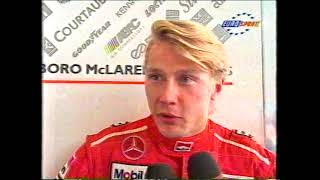 Funny Mika Hakkinen after appendix operation - Japan 1995