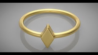 Modeling and texturing a golden Ring in Cinema 4D - Part 2
