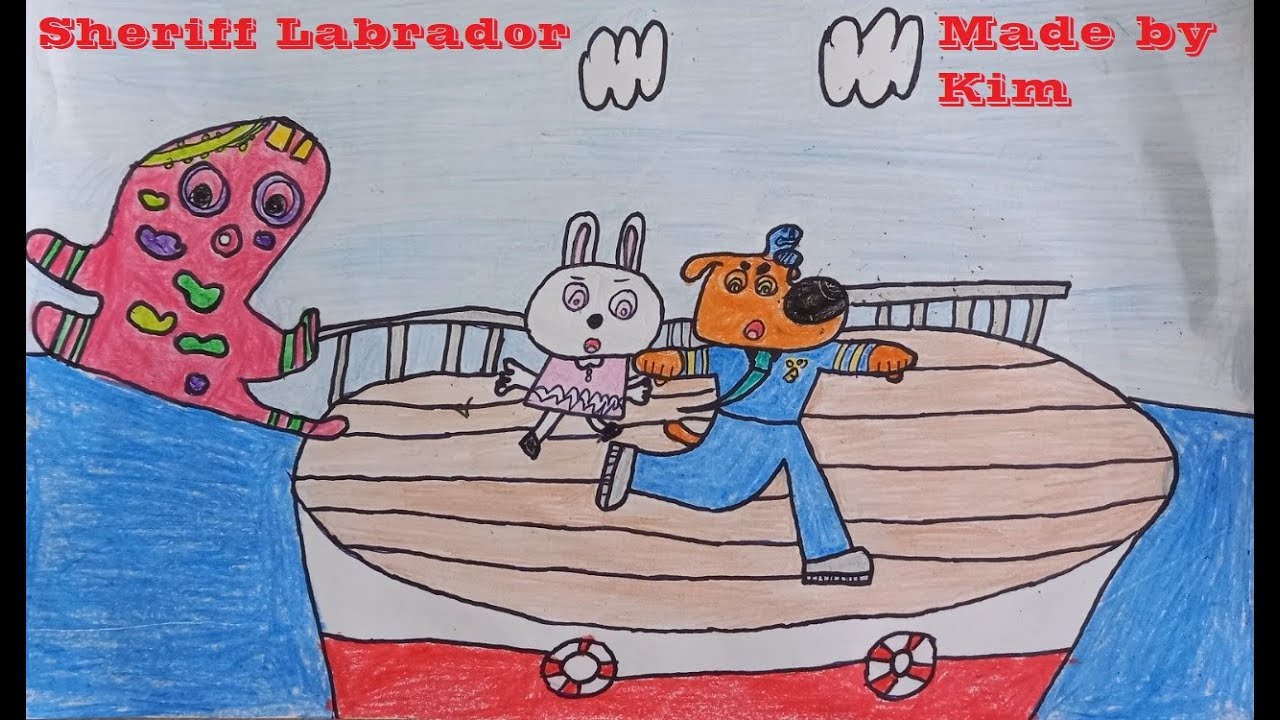 Sheriff Labrador saves baby rabbit/Stinky Sea Monster is Coming/Draw ...