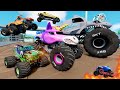 Monster Jam INSANE Big vs Small Monster Truck Races and High Speed Jumps 2