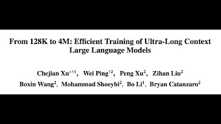 From 128K to 4M: Efficient Training of Ultra-Long Context Large Language Models