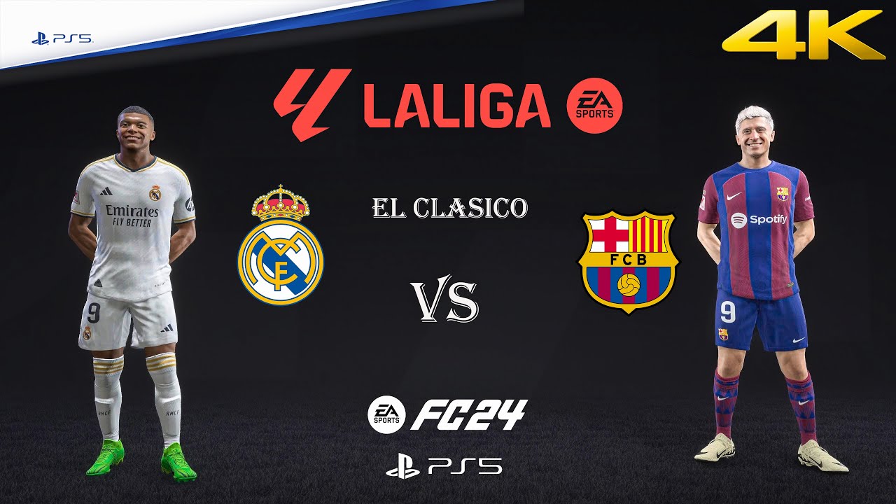 FC 24 | Real Madrid Vs Barcelona ft Mbappe, Vini Jr | El Clasico LaLiga ...