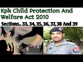 Sections 33, 34, 35, 36, 37, 38 and 39 of Kpk child protection and welfare act 2010...