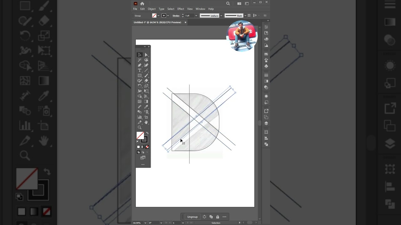 How to Make Letter D Logo Design in Adobe Illustrator | Typography logo | Ramzan Art