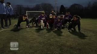 Benedict Cumberbatch shows off his soccer skills with local kids in Laureus Sport's youth program