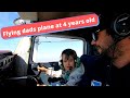 4 year old's first  ride in a airplane!!