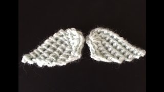 天使の羽を編みました