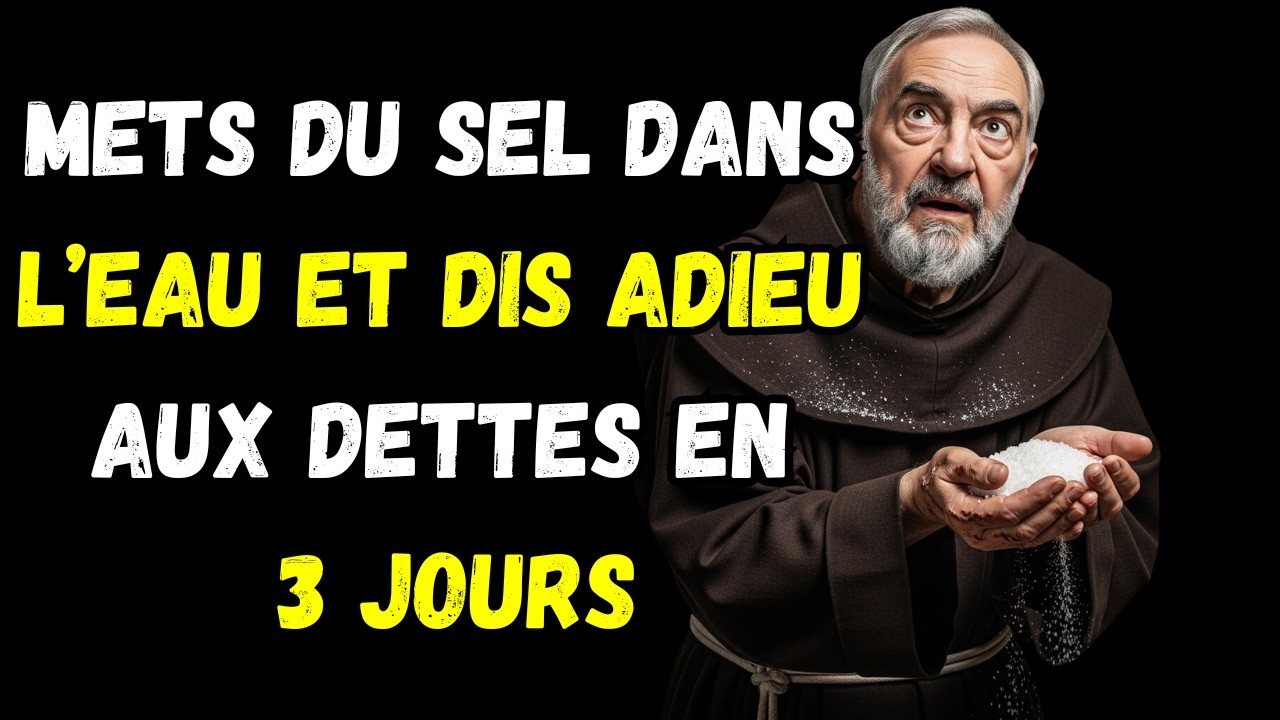 Fais-le Cette Nuit : Le Rituel de Père Pio du Verre avec du Sel qui Attire l’Argent en 3 Jours