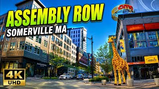 Assembly Row Somerville MA | 4K Driving Tour of Assembly Square