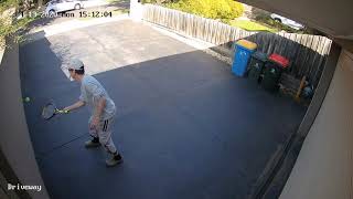 Home CCTV Local Driveway 20200413 Federer Challenge 2 -  83 Covid Lockdown