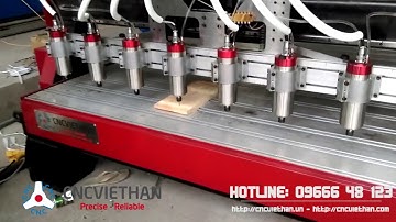 CNC Việt Hàn | Máy đục gỗ vi tính 8 đầu